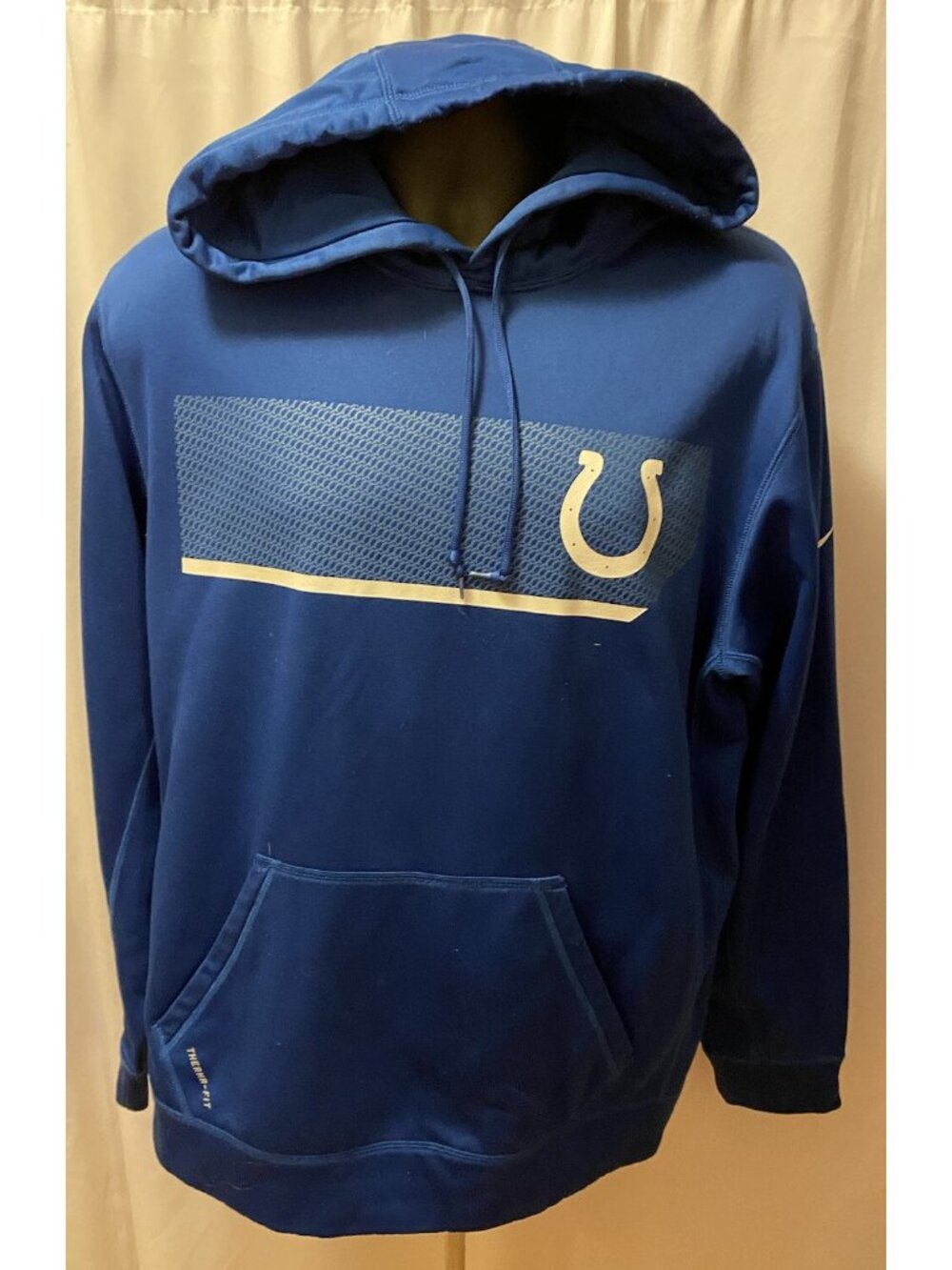 Nike Indianapolis Colts Hoodie Men Large Therma Fit Logo Nike Swoosh Football